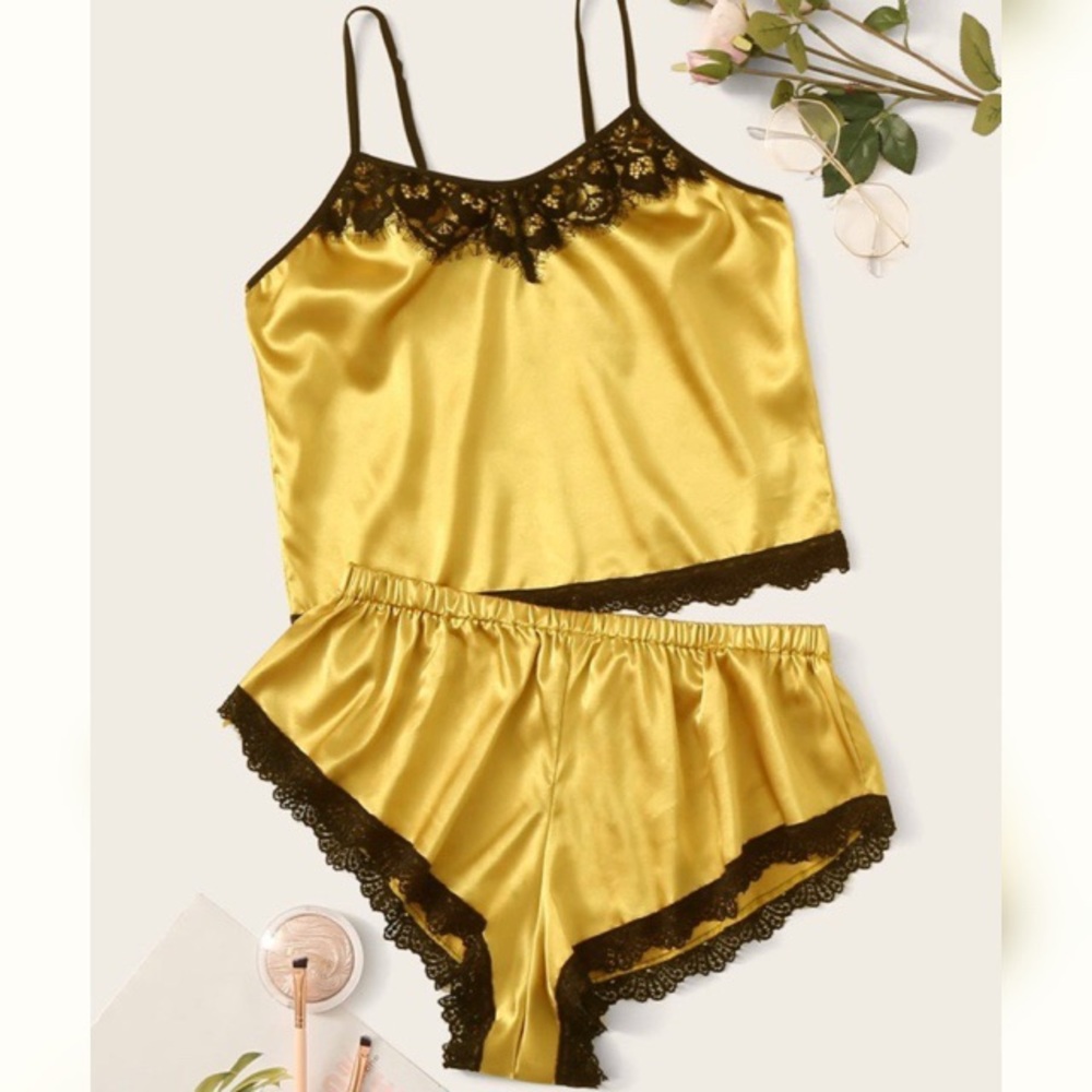 Silky Lace Cami & Shorts